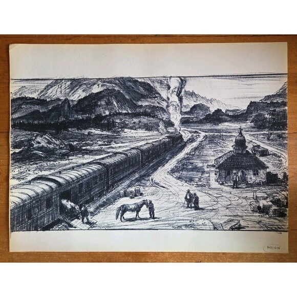 Mentor Huebner Francis Ford Coppola's Dracula's Train Station Conceptual Art - Picture 1 of 7